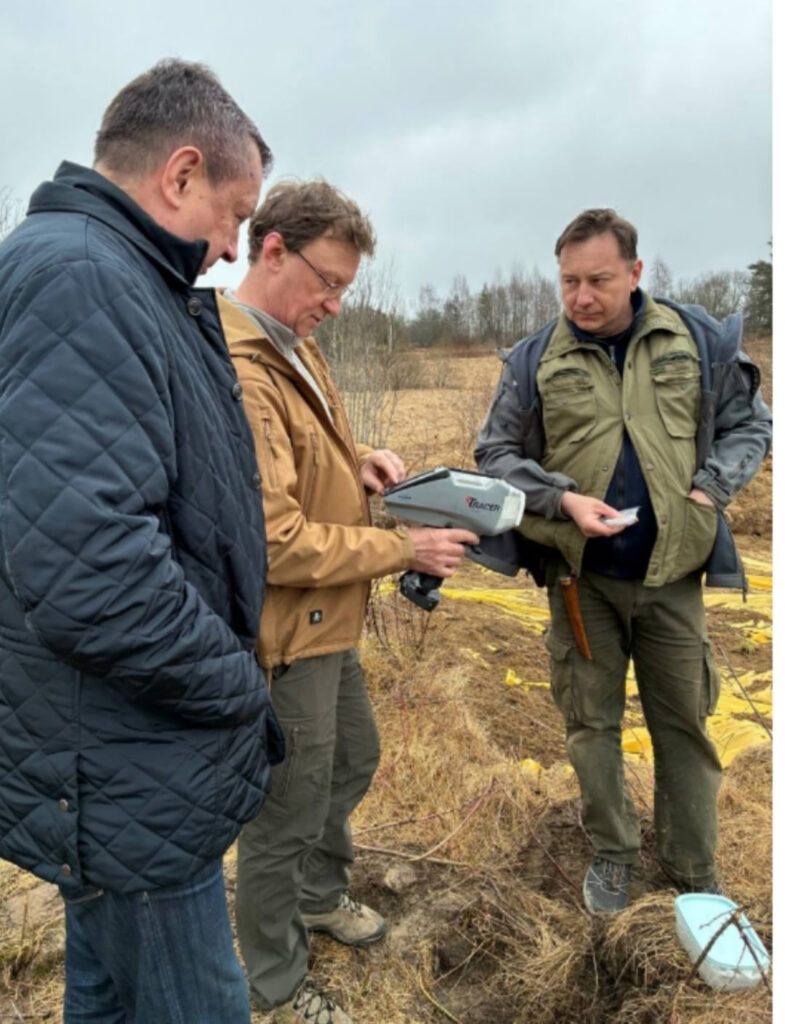 Alexander Soklakov reviewed the results of X-ray fluorescence (XRF) spectrometry conducted on the recovered artifacts at the excavation site. This analysis allows researchers to determine the chemical composition of archaeological objects.  Credit:  Great Museum of Anthropology and Ethnography