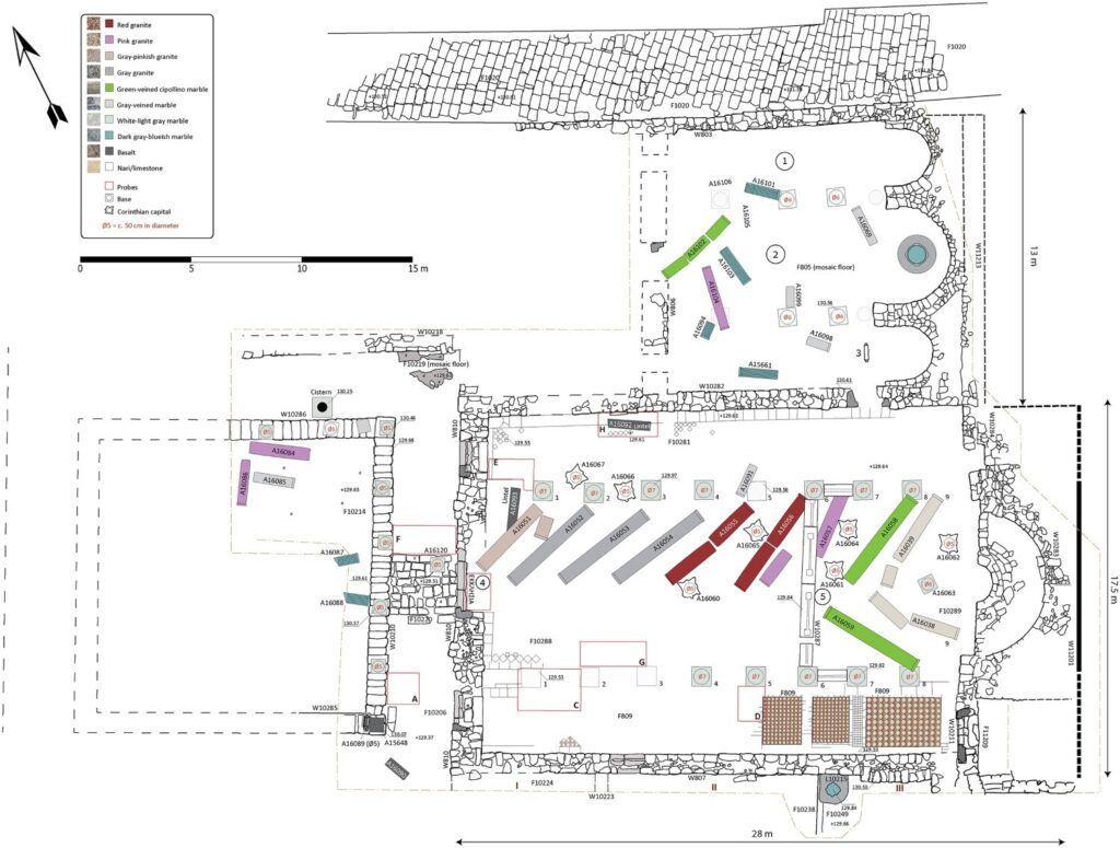 Hippos Cathedral, a plan (M. Eisenberg). Credit: Eisenberg, M.,  et al.,2026, Palestine Exploration Quarterly