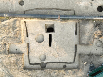 Kurgan 3 (6th century AD), within which domestic pits from a 10th–13th century settlement are recorded at Mayrtup. Credit: Institute of Archaeology of the Russian Academy of Sciences (RAS)