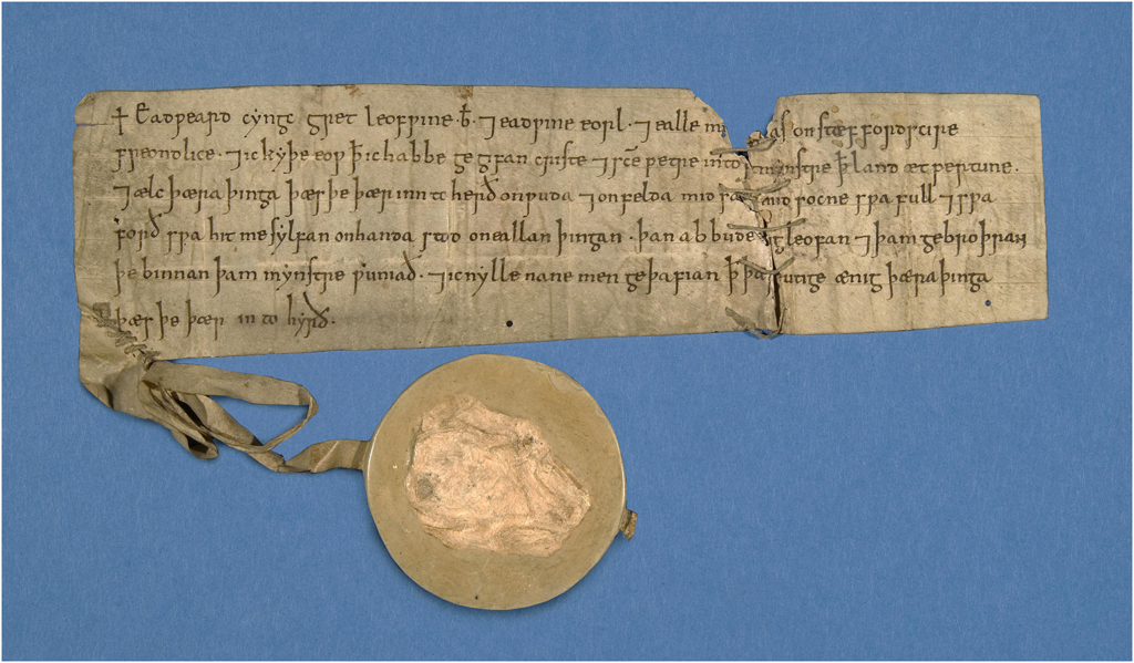 
Westminster Writ and Seal Impression of Edward the Confessor. S 1140 (1062 × 1066). © London, Westminster Abbey, W. A. M. XII.  Credit: Dorandeu, G. & Roach, L., Early Medieval England and its Neighbours (2026)