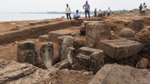 A Lost Kakatiya Temple? Cobras Emerge from Ancient Stones Unearthed in Telangana