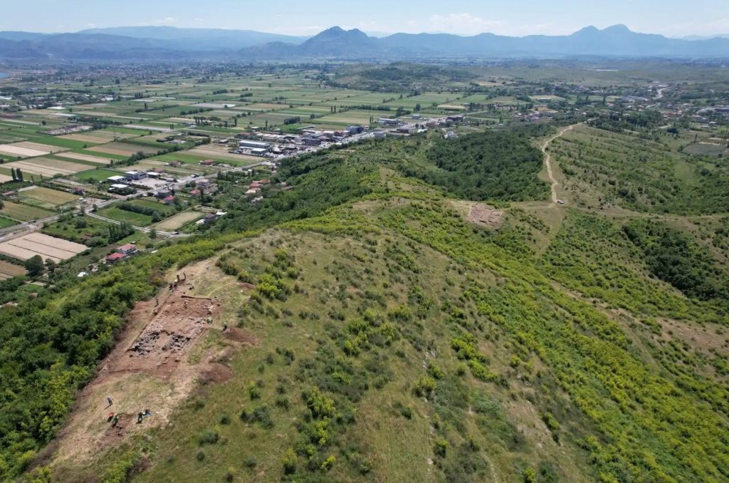 Hellenistic temple foundations uncovered at the Bushat archaeological site in northern Albania. Credit: University of Warsaw