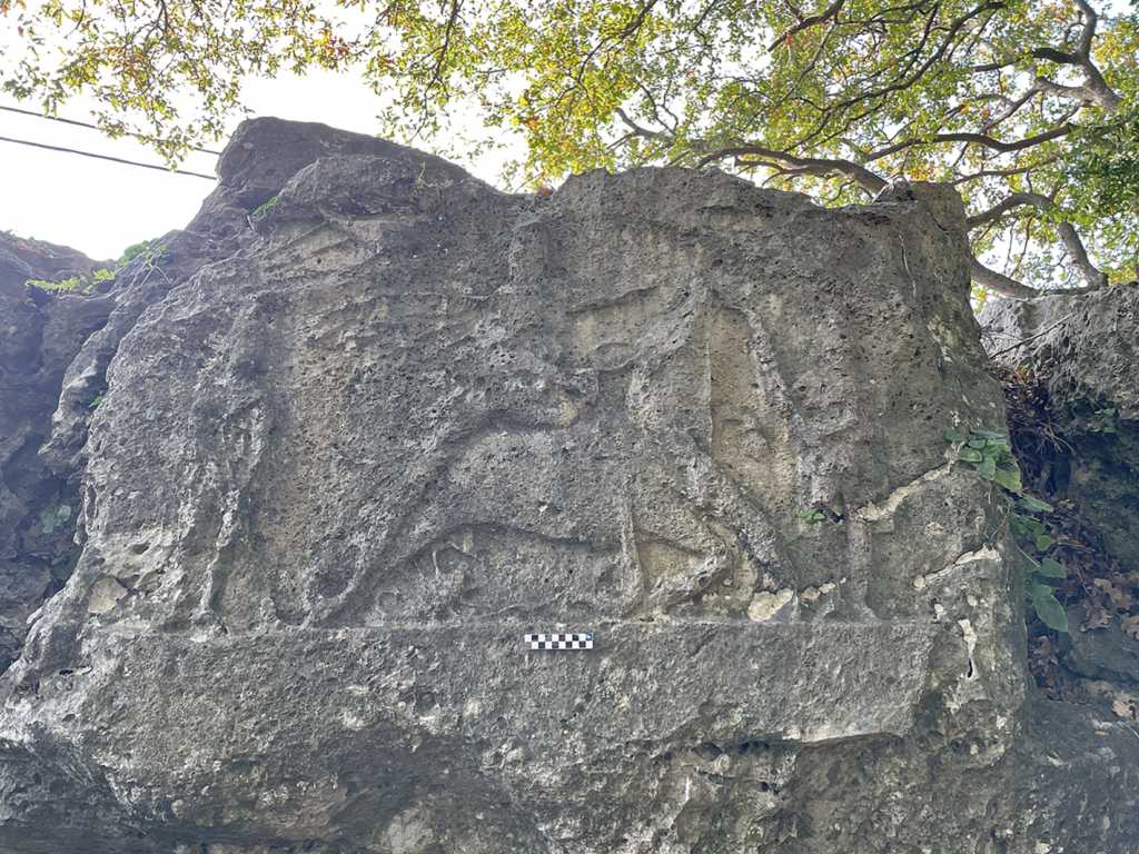 Detail of tauroctony relief at Močići. (Photo: Ian Wilson.) Credit: Ian Wilson and Matthew McCarty, 2026