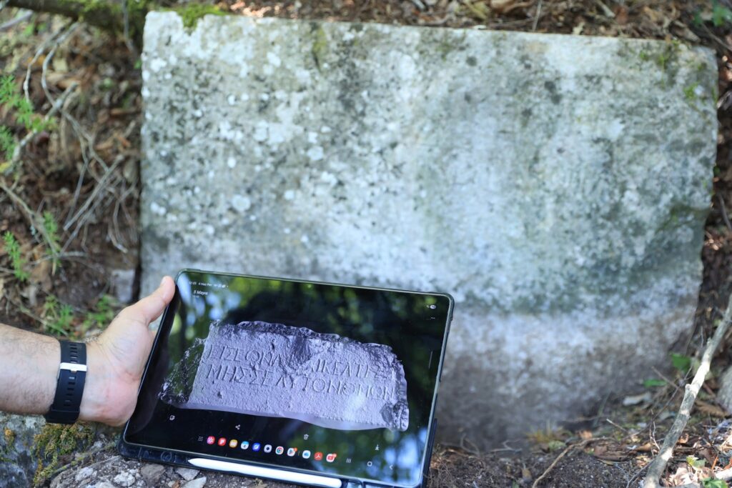 The inscription, detected on a heavily weathered section near a collapsed gate, was made readable through digital modelling and modern documentation methods. Credit: Anadolu Agency (AA)