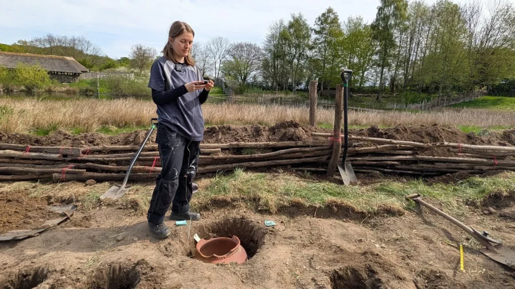 The hole belts may have served different functions. Could one of them have been as an Iron Age cooling system?  Credit: Kasper Vegeberg / Videnskab.dk
