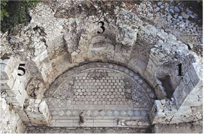 Olympos. No. 3 Church Exedra Cenotaph (Uçkan Olcay et al., 2022. P. 21). Credit: Çoksolmaz, E. (2026)