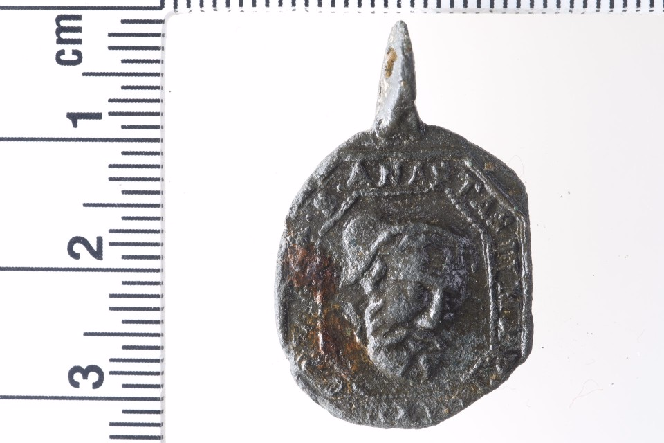 Saint Anastasius medal found in Villmergen. Credit: Kantonsarchäologie, © Kanton Aargau