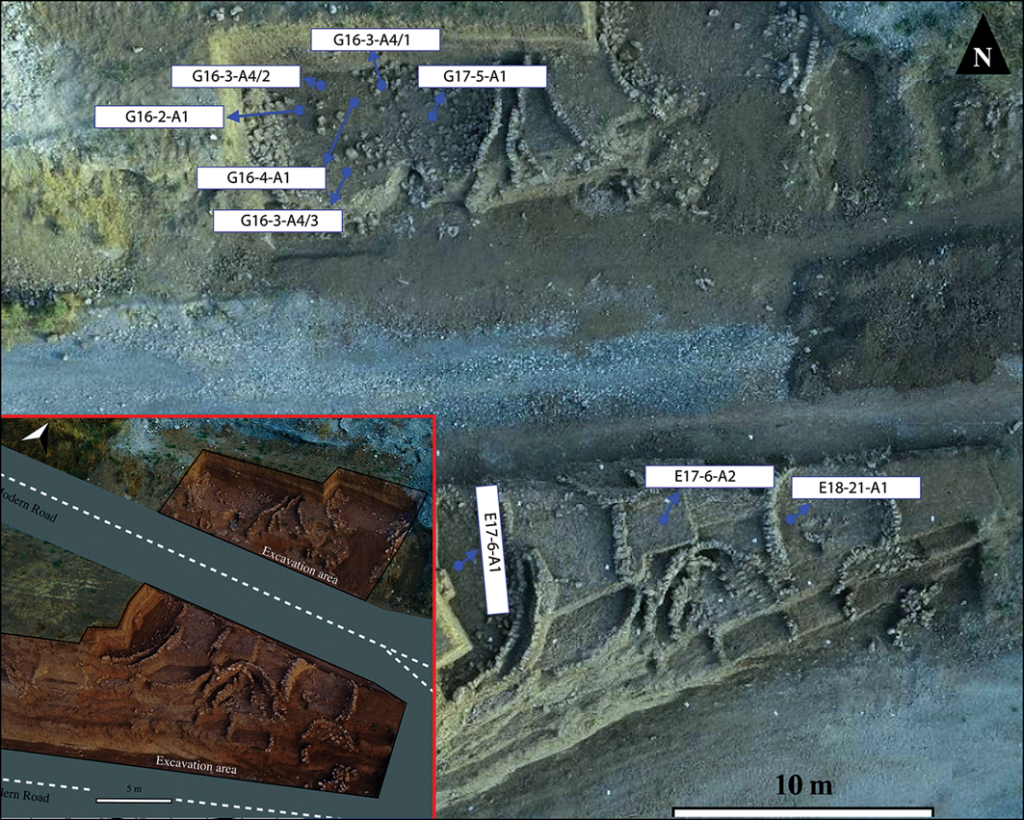Plan showing the find locations of the fired clay fragments from Çemka (photograph by E. Kodaş). Credit: Kodaş, E., et. al., 2026