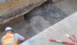 Nearly 2,000-Year-Old Rare Roman Mosaic Made with Two Techniques Unearthed Beneath Soissons