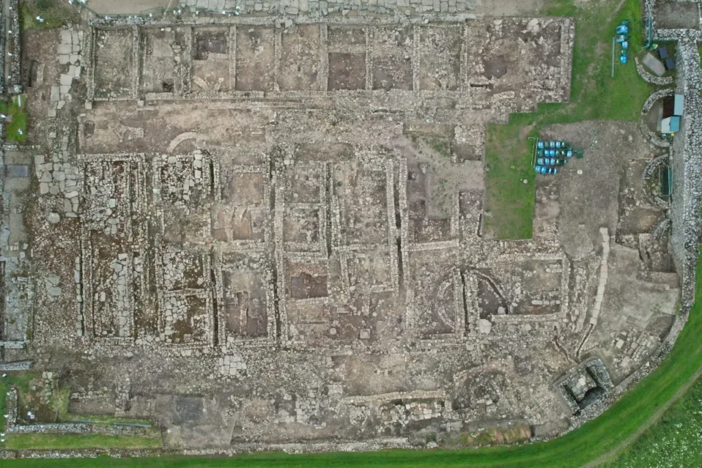 Aerial view of the Vindolanda Roman fort. Credit: The Vindolanda Trust