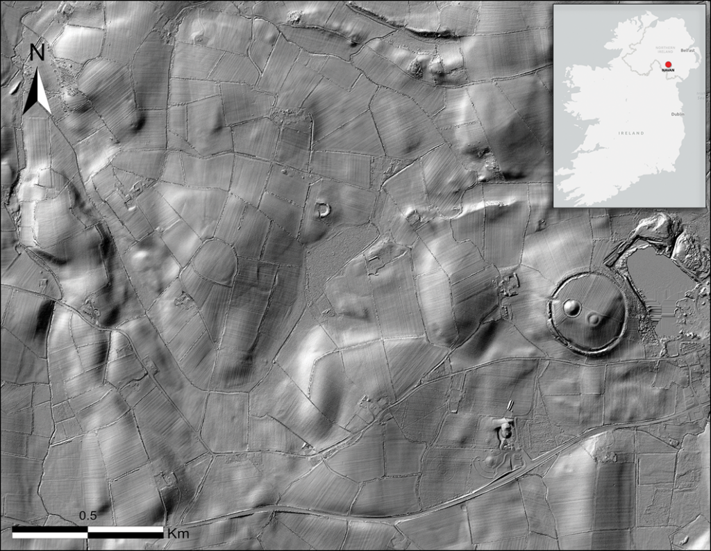 Location and lidar imaging of the Navan landscape, County Armagh, Northern Ireland (figure by authors). Credit: O’Driscoll, J., & Gleeson, P. (2026)
