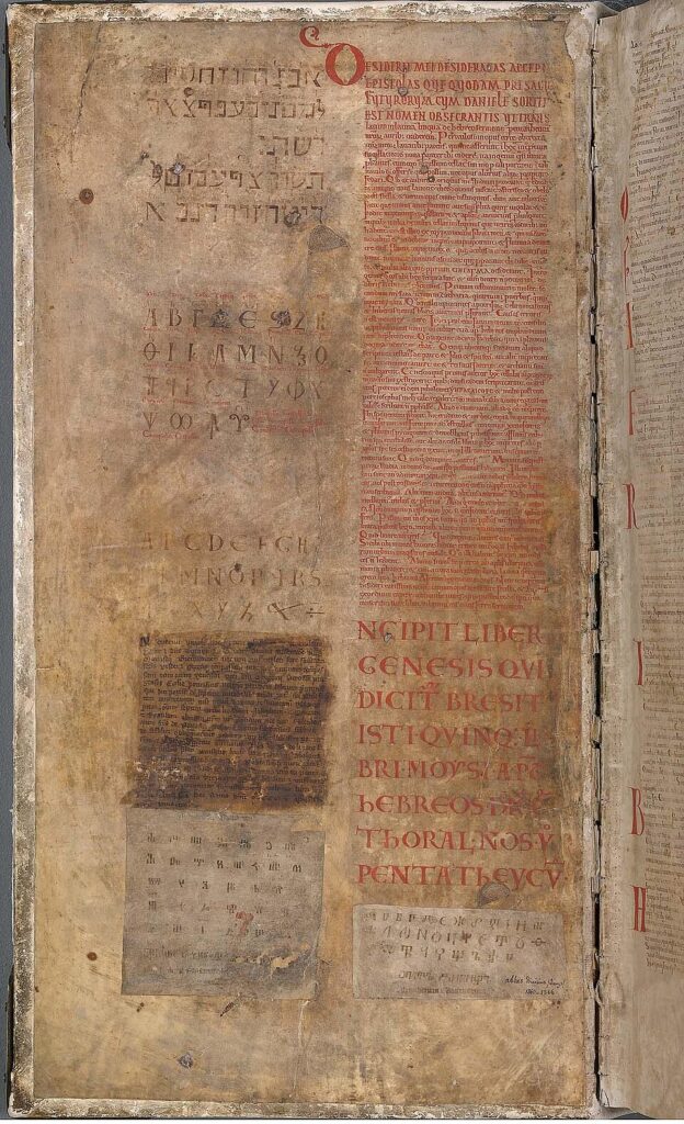 About half of the Codex Gigas contains the Old and New Testaments in Latin. The remaining pages combine history, medicine, encyclopedic knowledge, prayers, calendars, and magical formulas.
