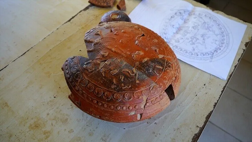 
Unique 1500 Year Old Liturgical Vessel Unearthed at Pisidia Antiokheia Heralding the Coming of Christ