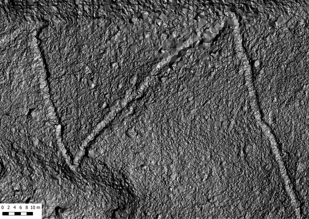 A section of one of the discovered roads. Compiled by Bartłomiej Ćmielewski. Credit: University of Warsaw