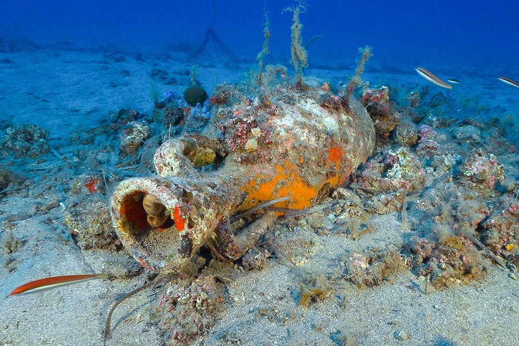 Nearby underwater investigations also revealed what appears to be part of a wooden wreck. Credit: Soprintendenza archeologia, belle arti e paesaggio per le province di Pisa e Livorno