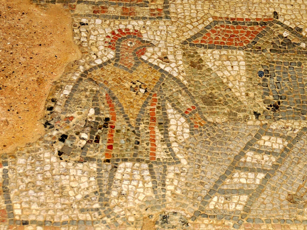 The cockerel-headed man at Brading Villa. Credit: Public Domain