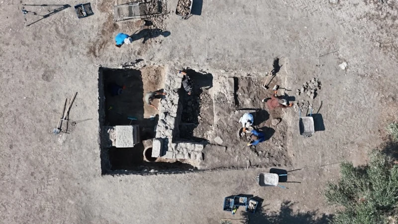 Once pagan worship was outlawed, the sanctuary's Roman-era architecture and building materials didn't disappear — they were repurposed. Credit: İHA