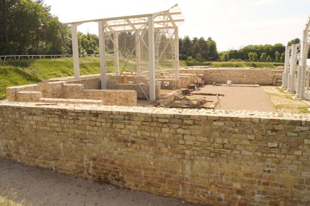 The restored principia, or legionary headquarters, at Novae in northern Bulgaria.