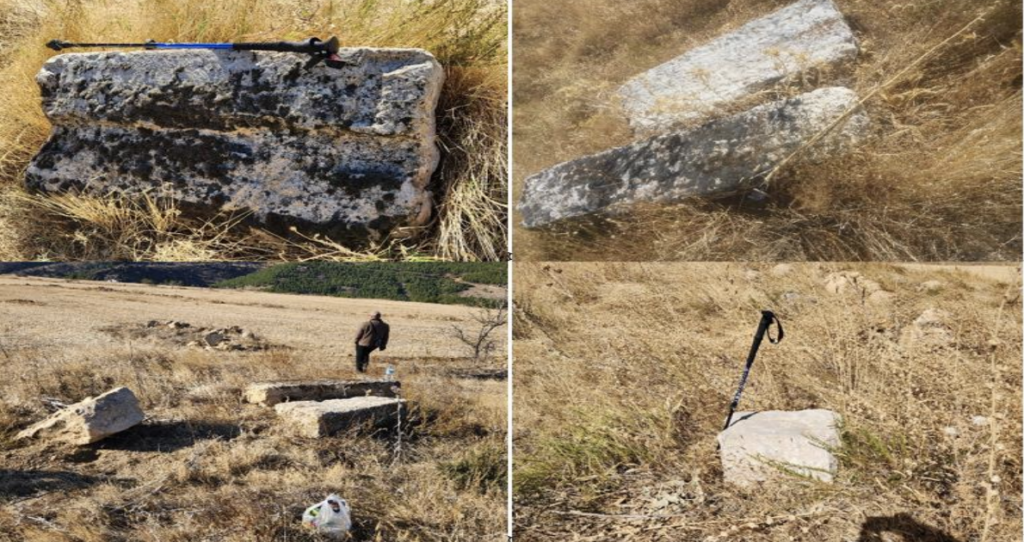 Worked architectural blocks documented at the proposed Myriokephalon Castle site near Çivril.