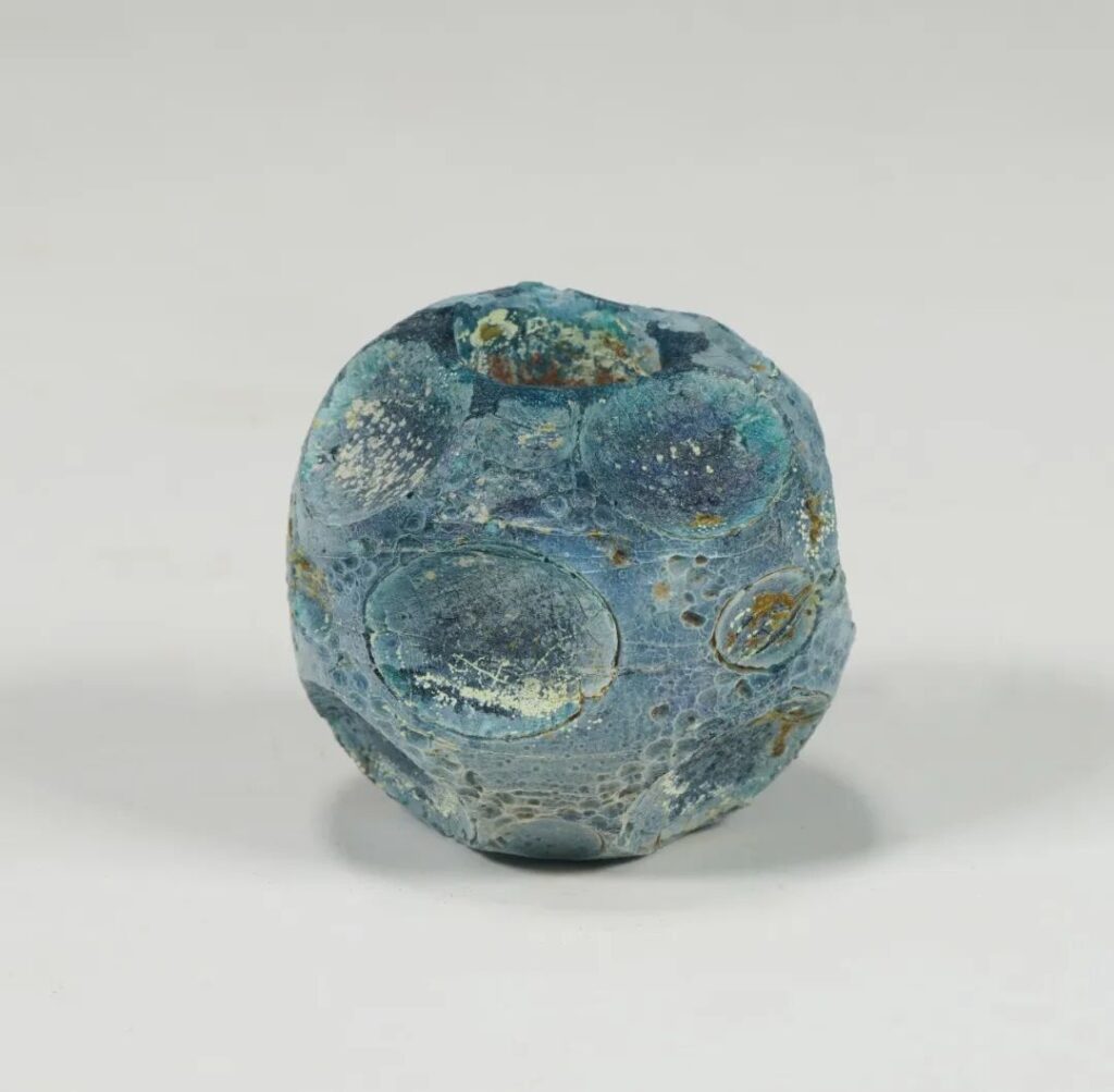 Ancient glass artefact discovered at the Shangzhaoyao Qin royal mausoleum near Xi'an, China.