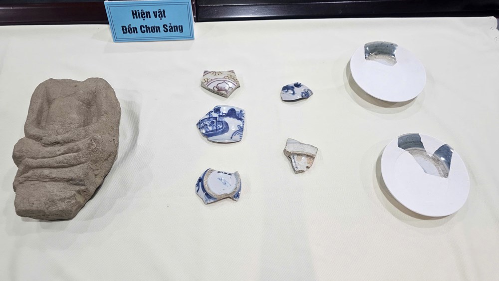 Archaeological artifacts recovered from Chon Sang Fort in Da Nang, Vietnam.