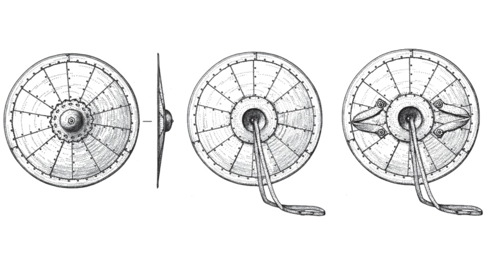 Graphic reconstruction of the shield found in Khakassia.