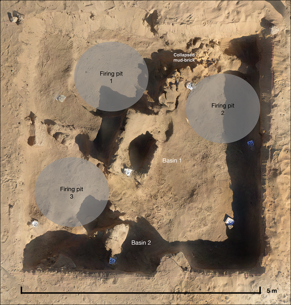 Orthophoto of the Sanam faience workshop.
