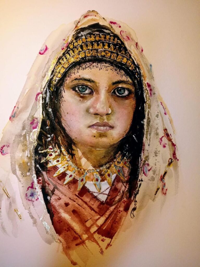 Artistic reconstructions depicting the possible appearance and clothing of women associated with Suebian elite burials in ancient Mérida.