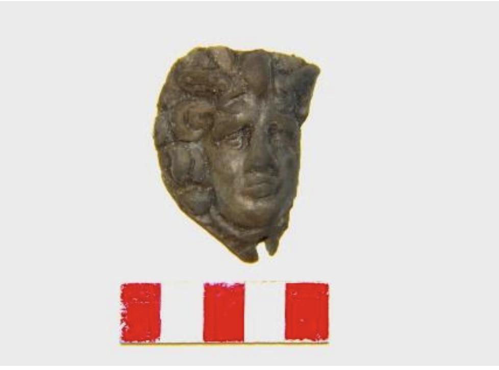 Terracotta relief plaque depicting Medusa, discovered during excavations of a Roman bath at ancient Sebastopolis in 2017.