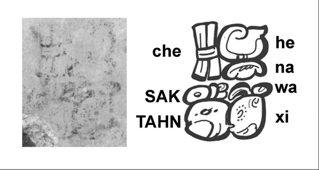 The name of the Maya mathematician Sak Tahn Waax