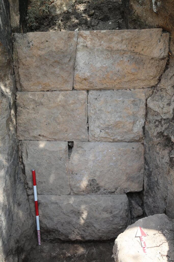 Newly uncovered 2.6-meter-high Phrygian fortification wall at Yazılıkaya/Midas Castle.