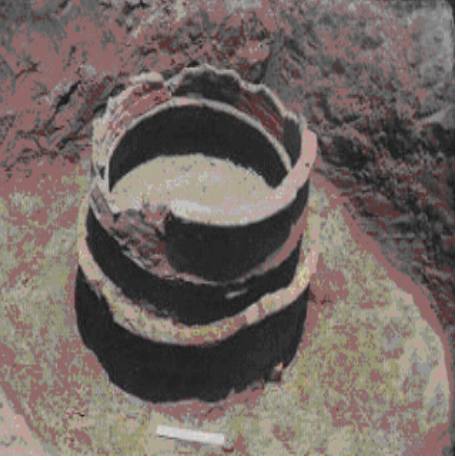 Terracotta ring well from Chinnavanagiri near Poompuhar, documented during earlier archaeological research.